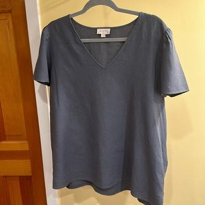 Loft linen blue blouse